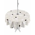 thumbnail image 1 of Outdoor Tablecloth with Umbrella Hole and Zipper, Rustic Christmas Round Table Cloth 60 Inch Waterproof Tablecloth, Xmas Snowman Snowflake Picnic Table Cover for Patio Camping, 1 of 7