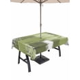 thumbnail image 1 of Outdoor Tablecloth with Umbrella Hole and Zipper, Sage Green Abstract Rectangle Table Cloth 60x102 Inch Waterproof Tablecloth, Modern Mottled Art Oil Painting Picnic Table Cover for Patio Camping, 1 of 7