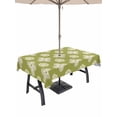 thumbnail image 1 of Outdoor Tablecloth with Umbrella Hole and Zipper, Sage Green Floral Rectangle Table Cloth 60x102 Inch Waterproof Tablecloth, Spring Flowers Modern Abstract Art Farmhouse Picnic Table Cover for Patio, 1 of 7
