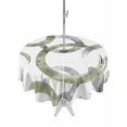 thumbnail image 1 of Outdoor Tablecloth with Umbrella Hole and Zipper, Sage Green Grey Round Table Cloth 54 Inch Waterproof Tablecloth, Geometric Circle Modern Abstract Simple Art Picnic Table Cover for Patio Camping, 1 of 7