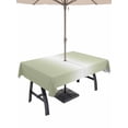 thumbnail image 1 of Outdoor Tablecloth with Umbrella Hole & Zipper, Sage Green Ombre Rectangle Tablecloth 60x102 Inch, Aesthetics Modern Abstract Art Gradient Patio Table Cover Waterproof Table Cloth for Picnic/Party, 1 of 7