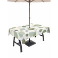 thumbnail image 1 of Outdoor Tablecloth with Umbrella Hole and Zipper, Sage Green Polka Dots Rectangle Table Cloth 60x120 Inch Waterproof Tablecloth, Modern Abstract Art Picnic Table Cover for Patio Camping, 1 of 7