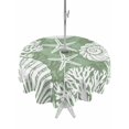 thumbnail image 1 of Outdoor Tablecloth with Umbrella Hole & Zipper, Sage Green Starfish Coastal Round Tablecloth 60 Inch, Ocean Nautical Beach Coral Shell Patio Table Cover Waterproof Table Cloth for Picnic/Party, 1 of 7
