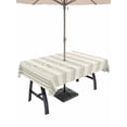 thumbnail image 1 of Outdoor Tablecloth with Umbrella Hole and Zipper, Sage Green Striped Rectangle Table Cloth 60x102 Inch Waterproof Tablecloth, Modern Farmhouse Green Stripes Picnic Table Cover for Patio Camping, 1 of 7