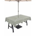 thumbnail image 1 of Outdoor Tablecloth with Umbrella Hole & Zipper, Sage Green Striped Rectangle Tablecloth 60x102 Inch, Farmhouse Stripes Geometric Abstract Patio Table Cover Waterproof Table Cloth for Picnic/Party, 1 of 7