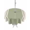 thumbnail image 1 of Outdoor Tablecloth with Umbrella Hole and Zipper, Sage Green Vintage Round Table Cloth 60 Inch Waterproof Tablecloth, Geometric Stripes Simple Lines Picnic Table Cover for Patio Camping, 1 of 7