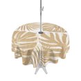 thumbnail image 1 of Outdoor Tablecloth with Umbrella Hole Zipper Sand Tan Monstera Round Tablecloth 54" Waterproof Outside Table Cloth Palm Tree Leaf Boho Botanical Tropical Patio Table Cover Tablecloths for Picnic, 1 of 8