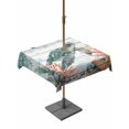 thumbnail image 1 of Outdoor Tablecloth with Umbrella Hole and Zipper, Sea Turtle Coastal Square Table Cloth 54x54 Inch Waterproof Tablecloth, Summer Nautical Starfish Coral Grey Wooden Picnic Table Cover for Patio, 1 of 7