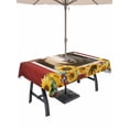 thumbnail image 1 of Outdoor Tablecloth with Umbrella Hole and Zipper, Sheep Sunflower Rectangle Table Cloth 60x102 Inch Waterproof Tablecloth, Country Red Farm Barn Spring Flowers Picnic Table Cover for Patio Camping, 1 of 7