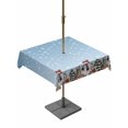 thumbnail image 1 of Outdoor Tablecloth with Umbrella Hole and Zipper, Sky Blue Christmas Square Table Cloth 60x60 Inch Waterproof Tablecloth, Winter Snowman Squirrel Cat Snowflakes Picnic Table Cover for Patio Camping, 1 of 7