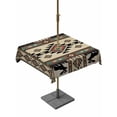 thumbnail image 1 of Outdoor Tablecloth with Umbrella Hole and Zipper, Southwest Aztec Square Table Cloth 60x60 Inch Waterproof Tablecloth, Brown Forest Tree Elk Geometric Green Picnic Table Cover for Patio Camping, 1 of 7