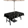 thumbnail image 1 of Outdoor Tablecloth with Umbrella Hole and Zipper, Sparrow Rectangle Table Cloth 52x70 Inch Waterproof Tablecloth, Spring Birds on The Branches Vintage Country Black Picnic Table Cover for Patio, 1 of 7