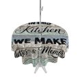 thumbnail image 1 of Outdoor Tablecloth with Umbrella Hole Zipper Spoon Knife Kitchen Round Tablecloth 54" Waterproof Outside Table Cloth Rustic Blue Grey Wooden Patio Table Cover Tablecloths for Picnic Party, 1 of 8