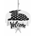 thumbnail image 1 of Outdoor Tablecloth with Umbrella Hole Zipper Spring Bunny Round Tablecloth 60" Waterproof Outside Table Cloth Easter Rabbit Polka Dot Watercolor Patio Table Cover Tablecloths for Picnic Party, 1 of 8