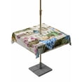 thumbnail image 1 of Outdoor Tablecloth with Umbrella Hole and Zipper, Spring Daisy Square Table Cloth 54x54 Inch Waterproof Tablecloth, Flowers Farmhouse Leaves Floral Pots Countryside Picnic Table Cover for Patio, 1 of 7