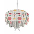 thumbnail image 1 of Outdoor Tablecloth with Umbrella Hole and Zipper, Spring Easter Round Table Cloth 54 Inch Waterproof Tablecloth, Green Pink Yellow Eggs Floral Botanical Picnic Table Cover for Patio Camping, 1 of 7