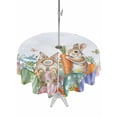 thumbnail image 1 of Outdoor Tablecloth with Umbrella Hole and Zipper, Spring Easter Round Table Cloth 60 Inch Waterproof Tablecloth, Rabbit Eggs Eucalyptus Leaf Floral Butterfly Picnic Table Cover for Patio Camping, 1 of 7