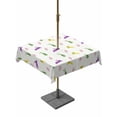 thumbnail image 1 of Outdoor Tablecloth with Umbrella Hole and Zipper, Spring Easter Square Table Cloth 54x54 Inch Waterproof Tablecloth, Yellow Green Purple Bunny Botanical Picnic Table Cover for Patio Camping, 1 of 7