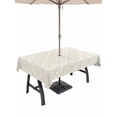 thumbnail image 1 of Outdoor Tablecloth with Umbrella Hole and Zipper, Spring Floral Rectangle Table Cloth 60x84 Inch Waterproof Tablecloth, Vintage Simple Flowers Pattern Beige Picnic Table Cover for Patio Camping, 1 of 7