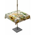 thumbnail image 1 of Outdoor Tablecloth with Umbrella Hole and Zipper, Spring Gnomes Square Table Cloth 54x54 Inch Waterproof Tablecloth, Retro Botanical Flowers Leaves Butterfly Picnic Table Cover for Patio Camping, 1 of 7