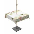 thumbnail image 1 of Outdoor Tablecloth with Umbrella Hole and Zipper, Spring Green Flowers Square Table Cloth 54x54 Inch Waterproof Tablecloth, Watercolor Floral Botanical Picnic Table Cover for Patio Camping, 1 of 7