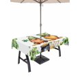 thumbnail image 1 of Outdoor Tablecloth with Umbrella Hole and Zipper, St. Patrick's Day Rectangle Table Cloth 52x70 Inch Waterproof Tablecloth, Green Gnomes Lucky Shamrocks Flags Picnic Table Cover for Patio Camping, 1 of 7