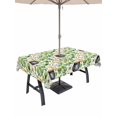 thumbnail image 1 of Outdoor Tablecloth with Umbrella Hole and Zipper, St. Patrick's Day Rectangle Table Cloth 52x70 Inch Waterproof Tablecloth, Lucky Shamrocks Harp Beer Horseshoes Envelope Picnic Table Cover for Patio, 1 of 7