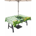 thumbnail image 1 of Outdoor Tablecloth with Umbrella Hole and Zipper, St. Patrick's Day Rectangle Table Cloth 54x80 Inch Waterproof Tablecloth, Green Boots Daisy Clovers Buffalo Plaid Picnic Table Cover for Patio, 1 of 7