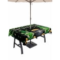 thumbnail image 1 of Outdoor Tablecloth with Umbrella Hole and Zipper, St. Patrick's Day Rectangle Table Cloth 54x80 Inch Waterproof Tablecloth, Spring Lucky Shamrocks Green Gnomes Black Picnic Table Cover for Patio, 1 of 7