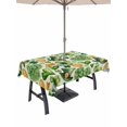 thumbnail image 1 of Outdoor Tablecloth with Umbrella Hole and Zipper, St. Patrick's Day Rectangle Table Cloth 54x80 Inch Waterproof Tablecloth, Spring Shamrocks Green Love Hats Retro Picnic Table Cover for Patio Camping, 1 of 7