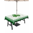 thumbnail image 1 of Outdoor Tablecloth with Umbrella Hole and Zipper, St. Patrick's Day Rectangle Table Cloth 60x102 Inch Waterproof Tablecloth, Green Shamrock Buffalo Plaid Spring Picnic Table Cover for Patio Camping, 1 of 7