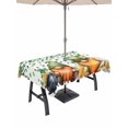 thumbnail image 1 of Outdoor Tablecloth with Umbrella Hole and Zipper, St. Patrick's Day Rectangle Table Cloth 60x120 Inch Waterproof Tablecloth, Lucky Shamrocks Harp Beer Spring Plants Picnic Table Cover for Patio, 1 of 7