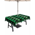 thumbnail image 1 of Outdoor Tablecloth with Umbrella Hole and Zipper, St. Patrick's Day Rectangle Table Cloth 60x120 Inch Waterproof Tablecloth, Spring Green Lucky Clovers Shamrock Picnic Table Cover for Patio Camping, 1 of 7