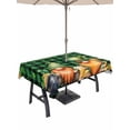 thumbnail image 1 of Outdoor Tablecloth with Umbrella Hole and Zipper, St. Patrick's Day Rectangle Table Cloth 60x84 Inch Waterproof Tablecloth, Lucky Shamrocks Harp Beer Farmhouse Plaid Picnic Table Cover for Patio, 1 of 7
