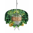 thumbnail image 1 of Outdoor Tablecloth with Umbrella Hole and Zipper, St. Patrick's Day Round Table Cloth 54 Inch Waterproof Tablecloth, Green Clovers Coin Buffalo Plaid Picnic Table Cover for Patio Camping, 1 of 7
