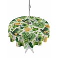 thumbnail image 1 of Outdoor Tablecloth with Umbrella Hole and Zipper, St. Patrick's Day Round Table Cloth 54 Inch Waterproof Tablecloth, Spring Shamrocks Green Love Hats Retro Picnic Table Cover for Patio Camping, 1 of 7