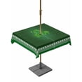 thumbnail image 1 of Outdoor Tablecloth with Umbrella Hole and Zipper, St. Patrick's Day Square Table Cloth 54x54 Inch Waterproof Tablecloth, Green Shamrock Wooden Spring Picnic Table Cover for Patio Camping, 1 of 7