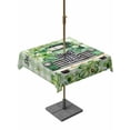 thumbnail image 1 of Outdoor Tablecloth with Umbrella Hole and Zipper, St. Patrick's Day Square Table Cloth 54x54 Inch Waterproof Tablecloth, Green Truck Leaf Flowers Butterfly Plaid Picnic Table Cover for Patio Camping, 1 of 7