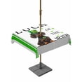 thumbnail image 1 of Outdoor Tablecloth with Umbrella Hole and Zipper, St. Patrick's Day Square Table Cloth 54x54 Inch Waterproof Tablecloth, Spring Lucky Hats Dogs Grass Striped Picnic Table Cover for Patio Camping, 1 of 7