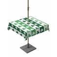 thumbnail image 1 of Outdoor Tablecloth with Umbrella Hole and Zipper, St. Patrick's Day Square Table Cloth 60x60 Inch Waterproof Tablecloth, Green Irish Lucky Clovers Stripes Picnic Table Cover for Patio Camping, 1 of 7