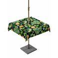 thumbnail image 1 of Outdoor Tablecloth with Umbrella Hole and Zipper, St. Patrick's Day Square Table Cloth 60x60 Inch Waterproof Tablecloth, Spring Shamrocks Green Love Hats Plants Black Picnic Table Cover for Patio, 1 of 7