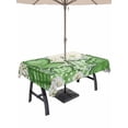 thumbnail image 1 of Outdoor Tablecloth with Umbrella Hole and Zipper, St. Patrick's Rectangle Table Cloth 54x80 Inch Waterproof Tablecloth, Lucky Shamrock Green Eucalyptus Floral Vintage Picnic Table Cover for Patio, 1 of 7