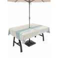 thumbnail image 1 of Outdoor Tablecloth with Umbrella Hole and Zipper, Summer Beach Rectangle Table Cloth 52x70 Inch Waterproof Tablecloth, Ocean Coastal Crabs Sea Turtles Corals Starfish Picnic Table Cover for Patio, 1 of 7