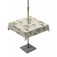 thumbnail image 1 of Outdoor Tablecloth with Umbrella Hole and Zipper, Summer Botanical Square Table Cloth 54x54 Inch Waterproof Tablecloth, Green Spring Floral Birds Rustic Picnic Table Cover for Patio Camping, 1 of 7