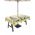 thumbnail image 1 of Outdoor Tablecloth with Umbrella Hole and Zipper, Summer Gnomes Rectangle Table Cloth 52x70 Inch Waterproof Tablecloth, Yellow Lemons Farmhouse Watercolor Picnic Table Cover for Patio Camping, 1 of 7