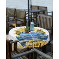 thumbnail image 1 of Outdoor Tablecloth with Umbrella Hole and Zipper Sunflower Rectangle Outdoor Tablecloths 60x120 Waterproof Outside Table Cloths Floral Patio Table Cloth Cover for Outdoor Tables Picnic BBQS Garden, 1 of 5