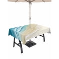 thumbnail image 1 of Outdoor Tablecloth with Umbrella Hole and Zipper, Teal Blue Beach Coastal Rectangle Table Cloth 52x70 Inch Waterproof Tablecloth, Summer Ocean Nautical Seaside Picnic Table Cover for Patio Camping, 1 of 7