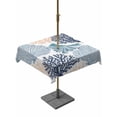 thumbnail image 1 of Outdoor Tablecloth with Umbrella Hole & Zipper, Teal Blue Coastal Square Tablecloth 60x60 Inch, Summer Coral Beach Nautical Patio Table Cover Waterproof Table Cloth for Picnic/Party, 1 of 7