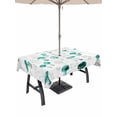 thumbnail image 1 of Outdoor Tablecloth with Umbrella Hole and Zipper, Teal Mushroom Rectangle Table Cloth 54x80 Inch Waterproof Tablecloth, Vintage Botanical Autumn Farmhouse Picnic Table Cover for Patio Camping, 1 of 7