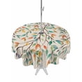 thumbnail image 1 of Outdoor Tablecloth with Umbrella Hole and Zipper, Teal Orange Eucalyptus Round Table Cloth 60 Inch Waterproof Tablecloth, Spring Botanical Leaves Picnic Table Cover for Patio Camping, 1 of 7